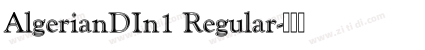 AlgerianDIn1 Regular字体转换